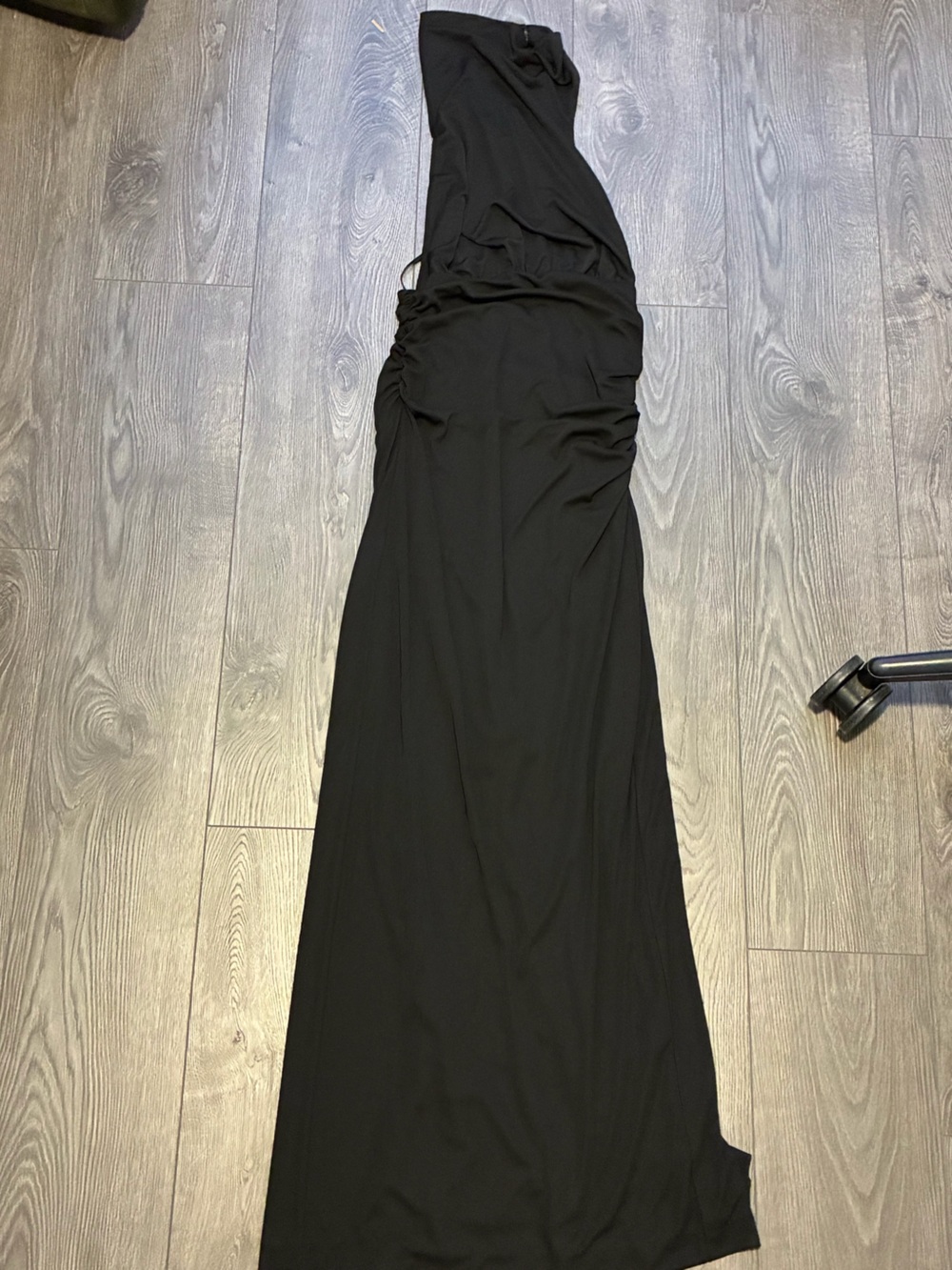 Zara Black One-Shoulder Maxi Skirt